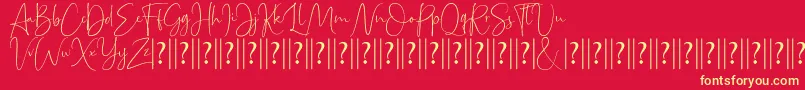 Bettrish Dafont Font – Yellow Fonts on Red Background