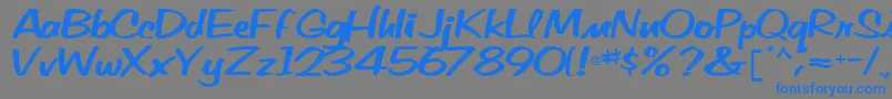VoRegular Font – Blue Fonts on Gray Background