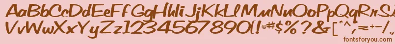 VoRegular Font – Brown Fonts on Pink Background