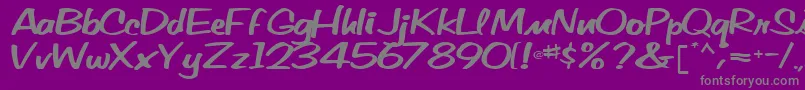 VoRegular Font – Gray Fonts on Purple Background