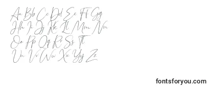 Schriftart Bettrish Italic