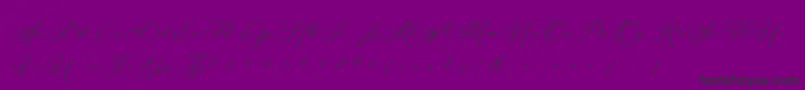 fuente Betty Laudia Script – Fuentes Negras Sobre Fondo Morado