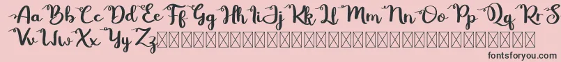Шрифт Betty Rose – чёрные шрифты на розовом фоне