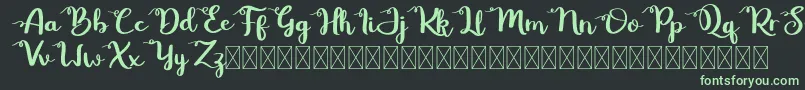 Шрифт Betty Rose – зелёные шрифты на чёрном фоне