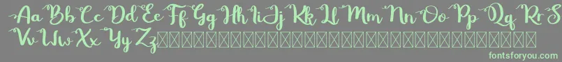 Betty Rose Font – Green Fonts on Gray Background