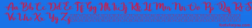 Betty Rose Font – Red Fonts on Blue Background