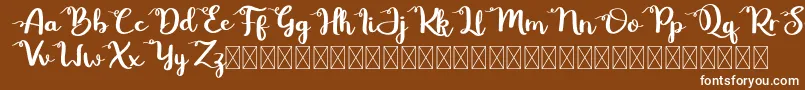 Шрифт Betty Rose – белые шрифты на коричневом фоне