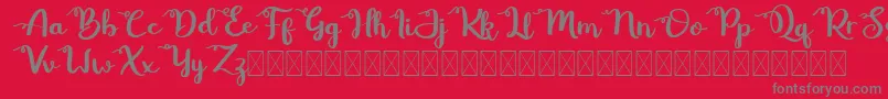 Betty Rose Font – Gray Fonts on Red Background