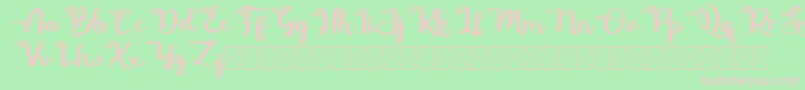 Betty Rose Font – Pink Fonts on Green Background