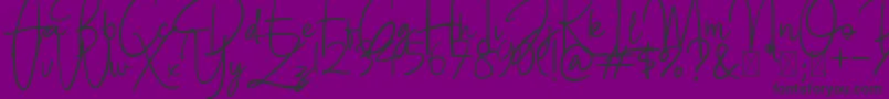 BettyLavea Font – Black Fonts on Purple Background