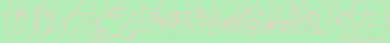 BettyLavea Font – Pink Fonts on Green Background
