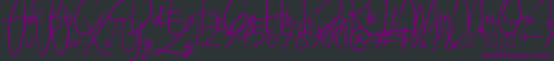 BettyLavea Font – Purple Fonts on Black Background