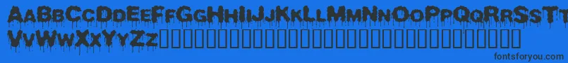Beurk   -fontti – mustat fontit sinisellä taustalla