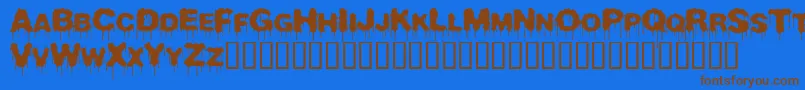 Beurk    Font – Brown Fonts on Blue Background