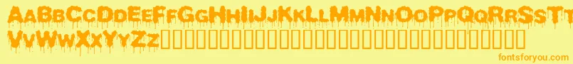 Beurk    Font – Orange Fonts on Yellow Background