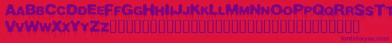 Beurk    Font – Purple Fonts on Red Background