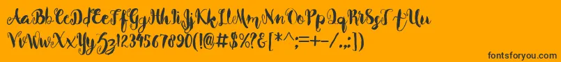 More about Beverly Font Beverly Font – Black Fonts on Orange Background