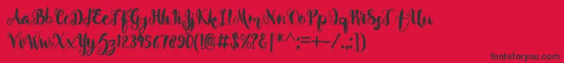 Beverly Font – Black Fonts on Red Background