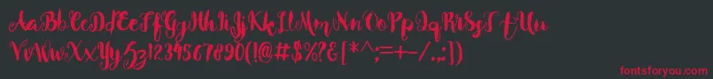 Beverly Font – Red Fonts on Black Background