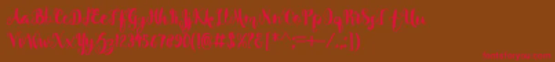 Beverly Font – Red Fonts on Brown Background