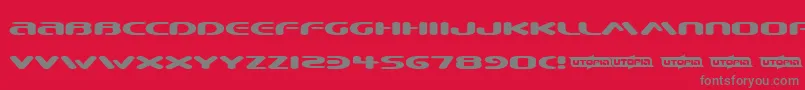 フォントBEWARE   – 赤い背景に灰色の文字