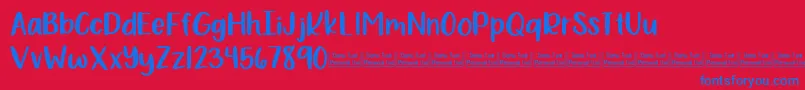 Bewilderment Demo Font – Blue Fonts on Red Background