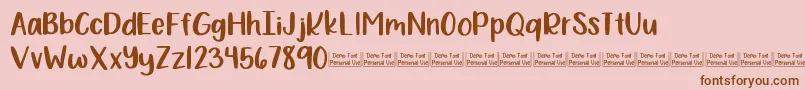 Bewilderment Demo Font – Brown Fonts on Pink Background