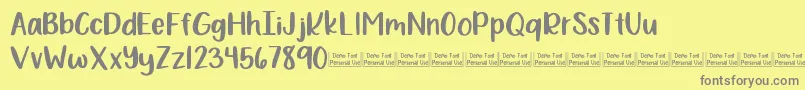 Bewilderment Demo Font – Gray Fonts on Yellow Background