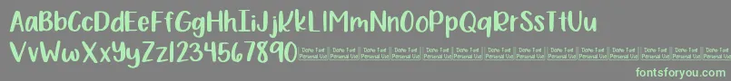 Bewilderment Demo Font – Green Fonts on Gray Background