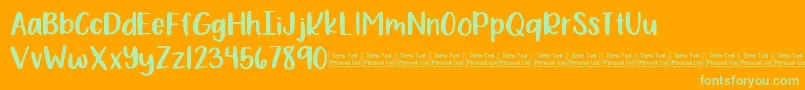 Bewilderment Demo Font – Green Fonts on Orange Background