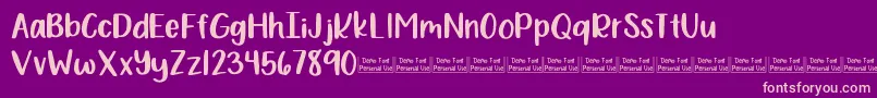 Bewilderment Demo Font – Pink Fonts on Purple Background