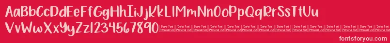 Bewilderment Demo Font – Pink Fonts on Red Background