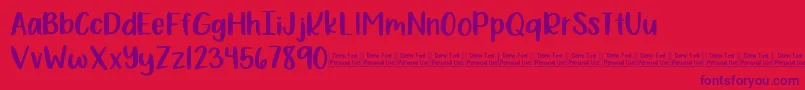 Bewilderment Demo Font – Purple Fonts on Red Background