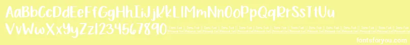 Bewilderment Demo Font – White Fonts on Yellow Background