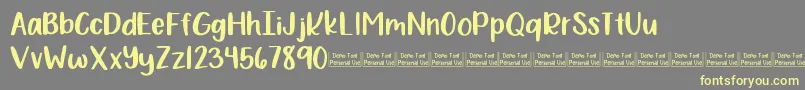 Bewilderment Demo Font – Yellow Fonts on Gray Background