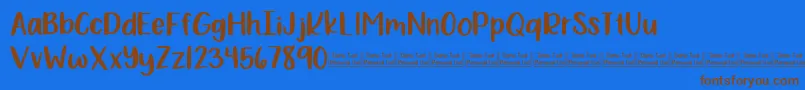 Bewilderment Demo Font – Brown Fonts on Blue Background