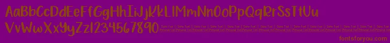 Bewilderment Demo Font – Brown Fonts on Purple Background