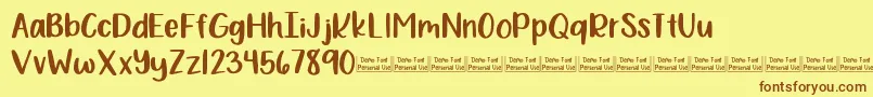 Bewilderment Demo Font – Brown Fonts on Yellow Background