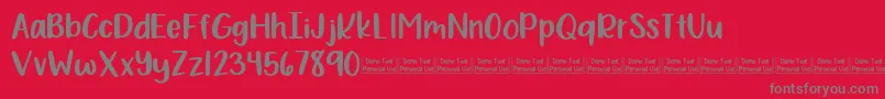 Bewilderment Demo-Schriftart – Graue Schriften auf rotem Hintergrund
