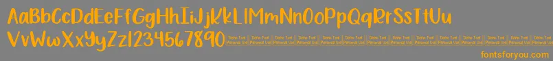 Bewilderment Demo Font – Orange Fonts on Gray Background