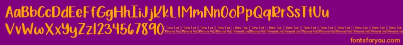 Bewilderment Demo Font – Orange Fonts on Purple Background