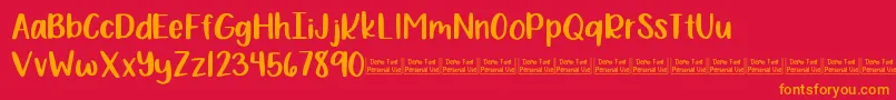 Bewilderment Demo Font – Orange Fonts on Red Background