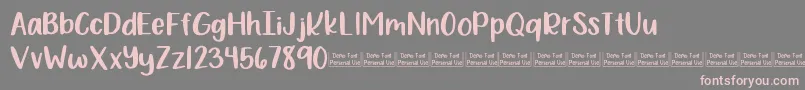Bewilderment Demo Font – Pink Fonts on Gray Background