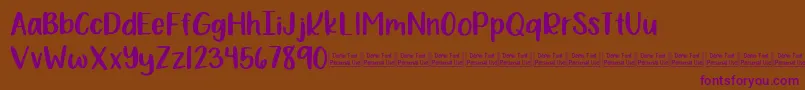 More about Bewilderment Demo Font Bewilderment Demo Font – Purple Fonts on Brown Background