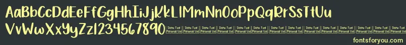 Bewilderment Demo Font – Yellow Fonts on Black Background
