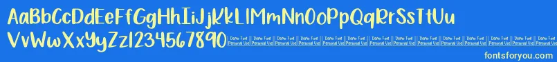 Bewilderment Demo Font – Yellow Fonts on Blue Background