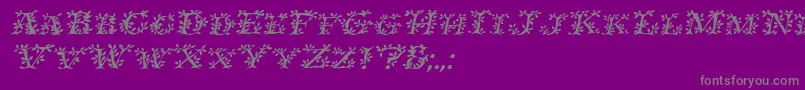 IvydisplaycapsItalic Font – Gray Fonts on Purple Background
