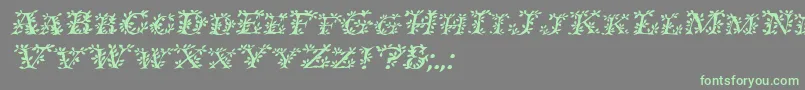 IvydisplaycapsItalic Font – Green Fonts on Gray Background
