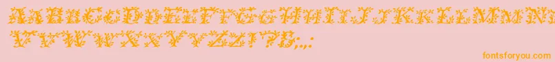 IvydisplaycapsItalic Font – Orange Fonts on Pink Background