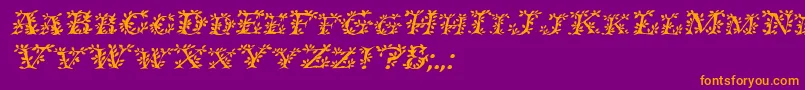 IvydisplaycapsItalic Font – Orange Fonts on Purple Background